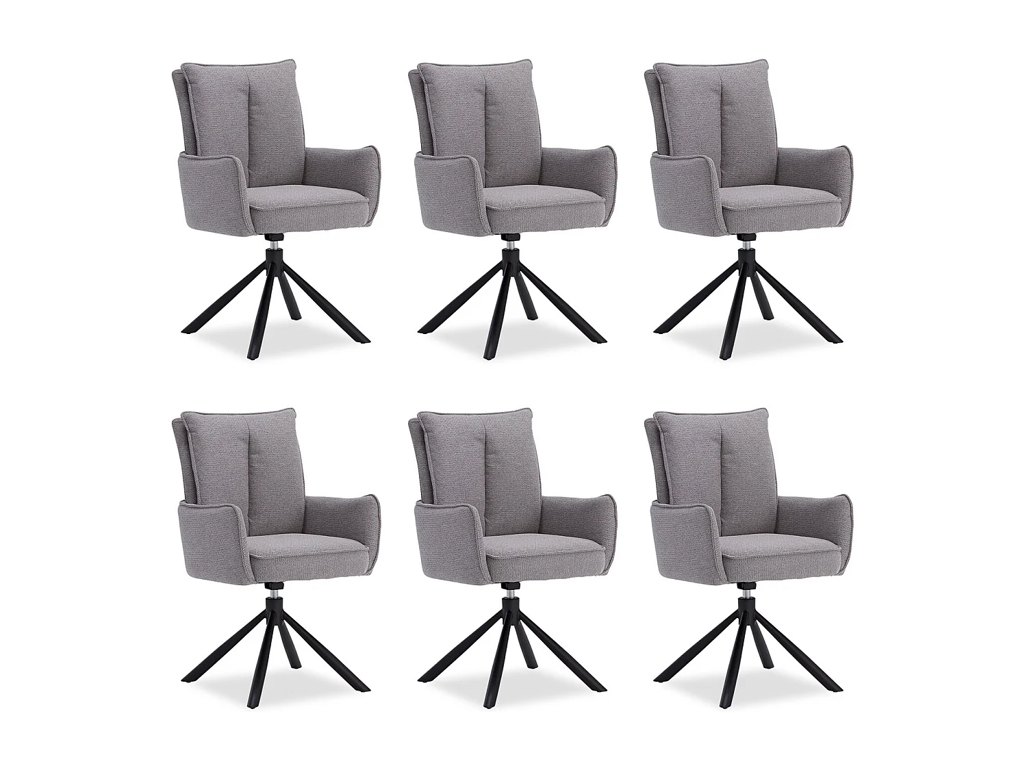 Ensemble de chaises de salle à manger 59x93.5x64 cm Gris Chaises Eames