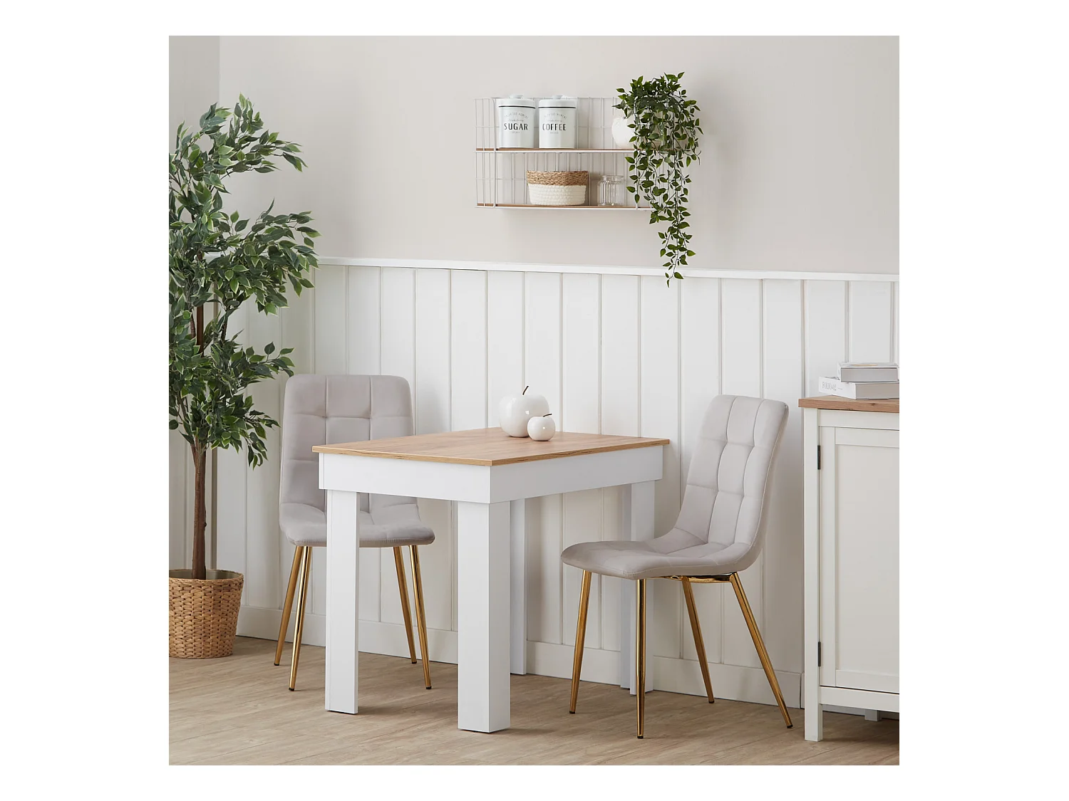 Eetkamerstoel 43,5x88x50 cm beige Eames