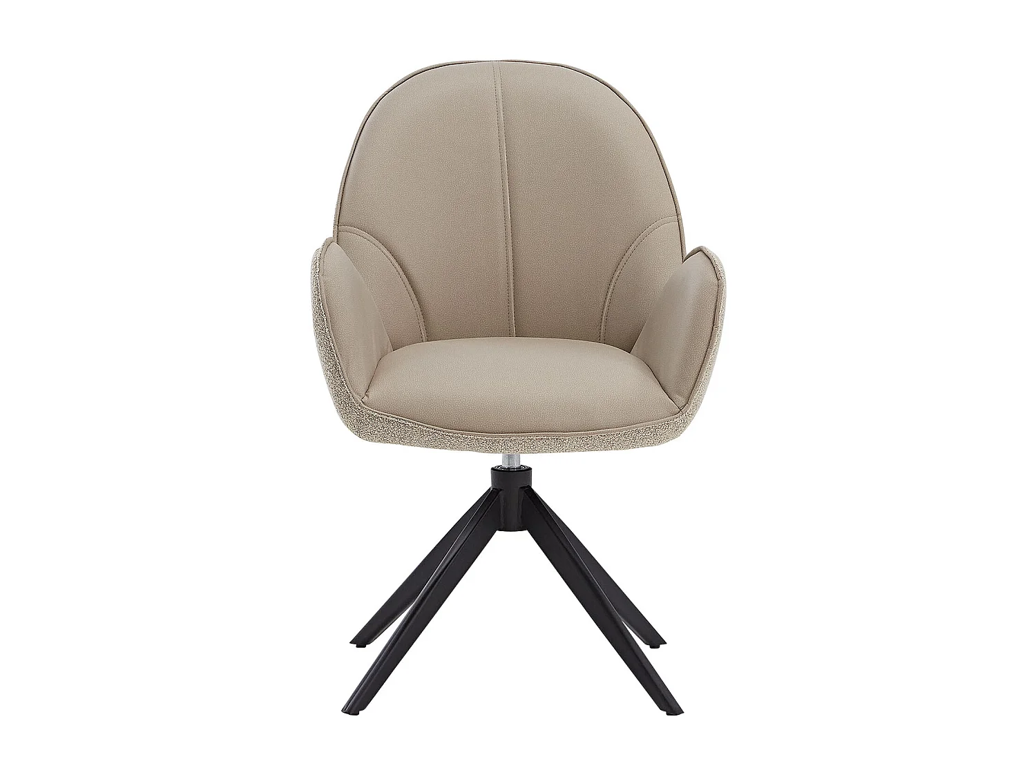 Conjunto de Cadeiras de Jantar 60x90x59 cm Bege Moderno Cadeiras Ovo Couro Bouclé