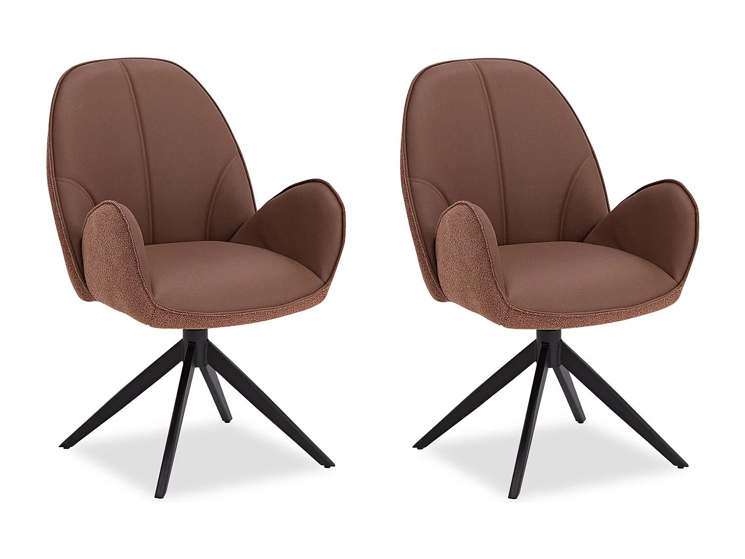 Esszimmerstuhl Set 60x90x59 cm Braun Eames Stühle