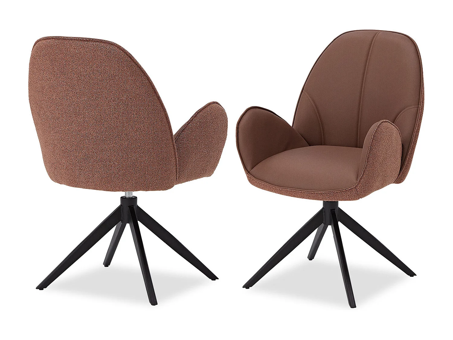 Esszimmerstuhl Set 60x90x59 cm Braun Eames Stühle