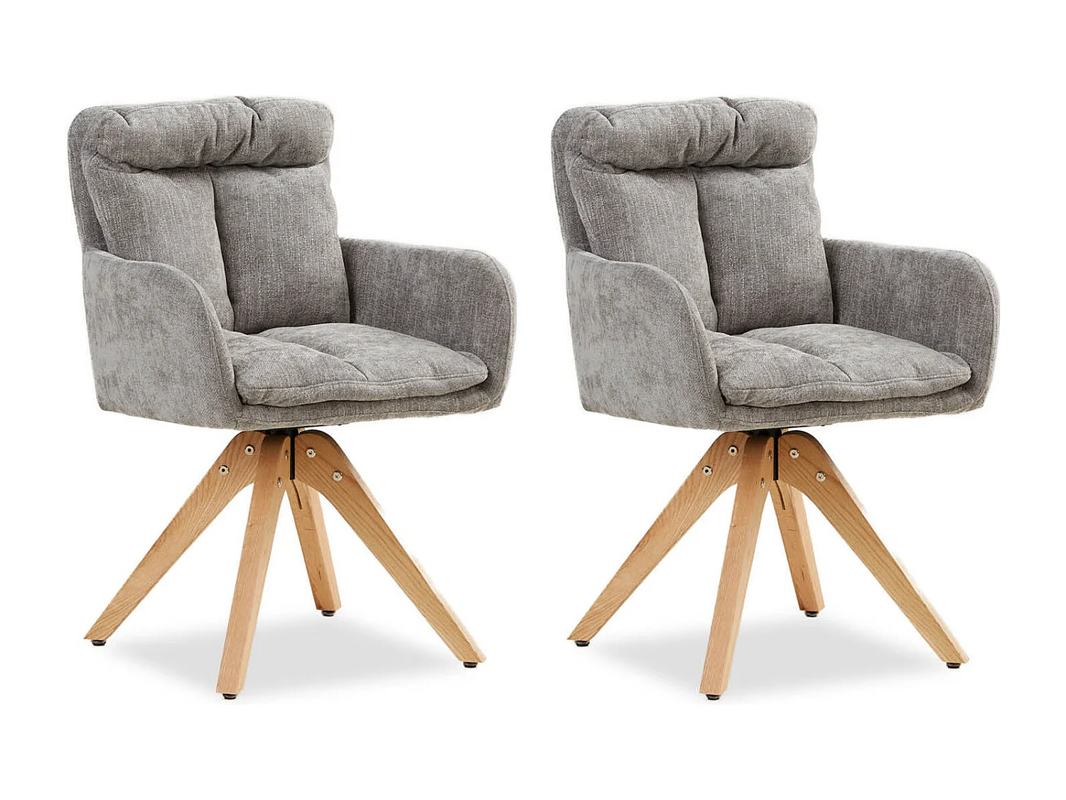 Conjunto de sillas de comedor 58.5x84x60 cm Gris Sillas Eames