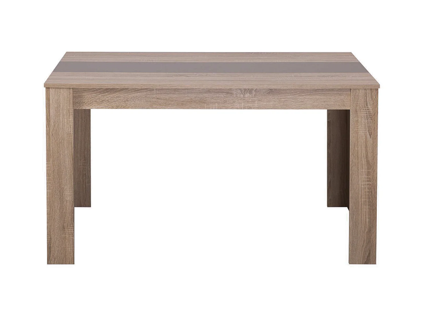 Table à manger 135x80x75 cm blanc marron