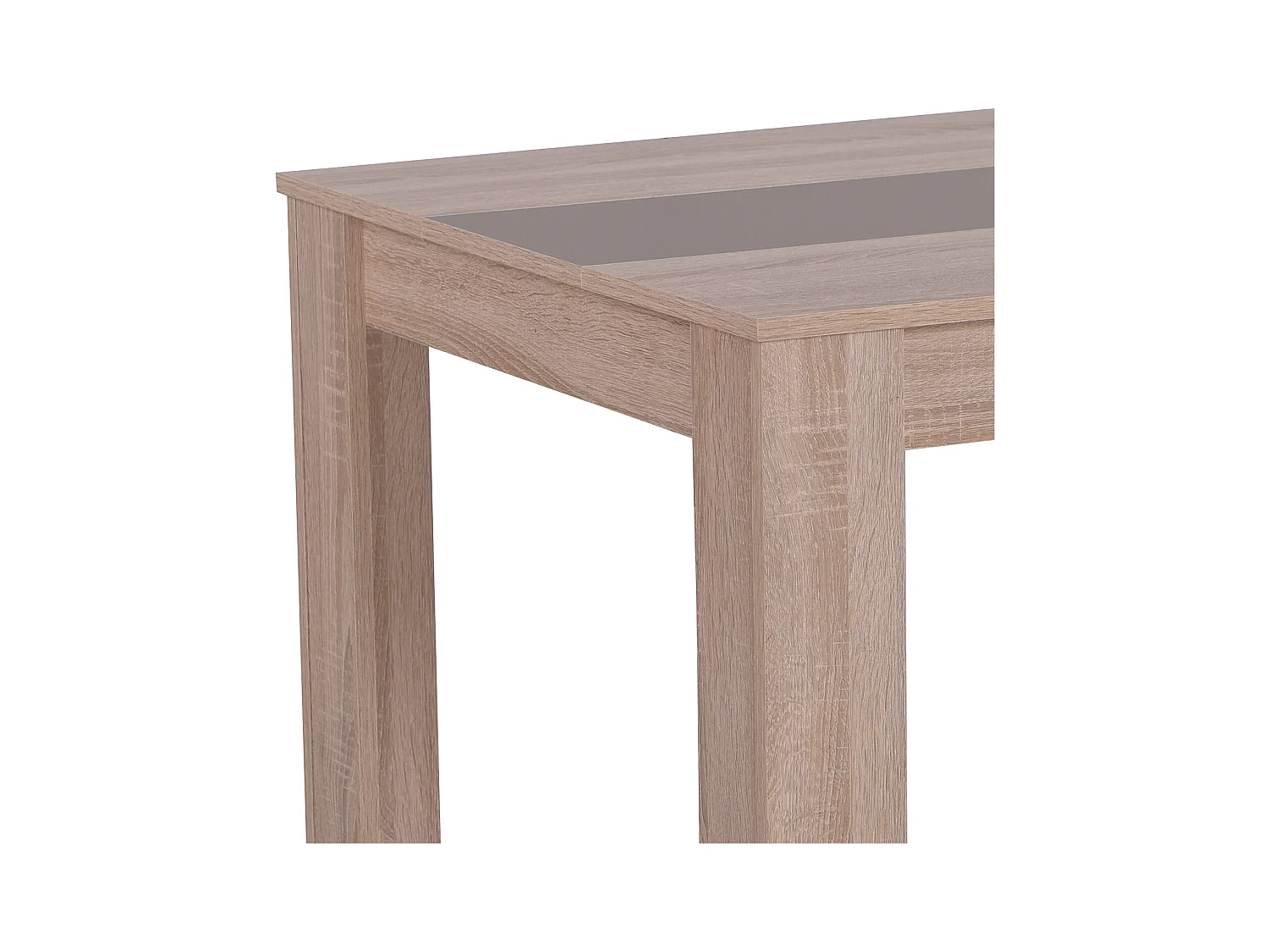 Table à manger 135x80x75 cm blanc marron