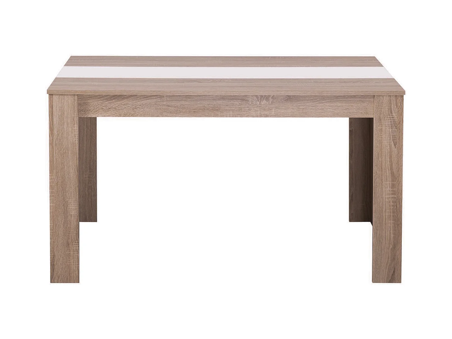 Esstisch 135x80x75 cm weiß braun