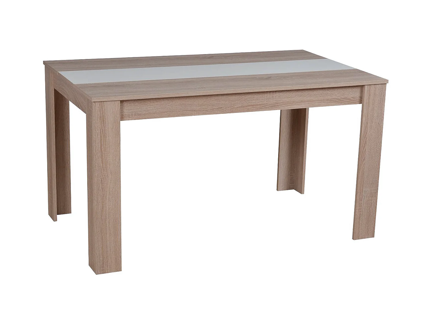 Esstisch 135x80x75 cm weiß braun