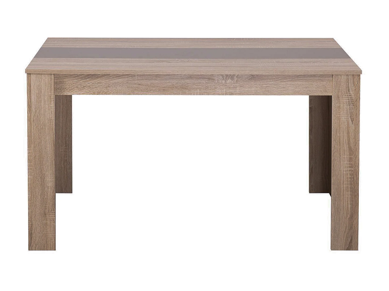 Eettafel 135x80x75 cm wit bruin