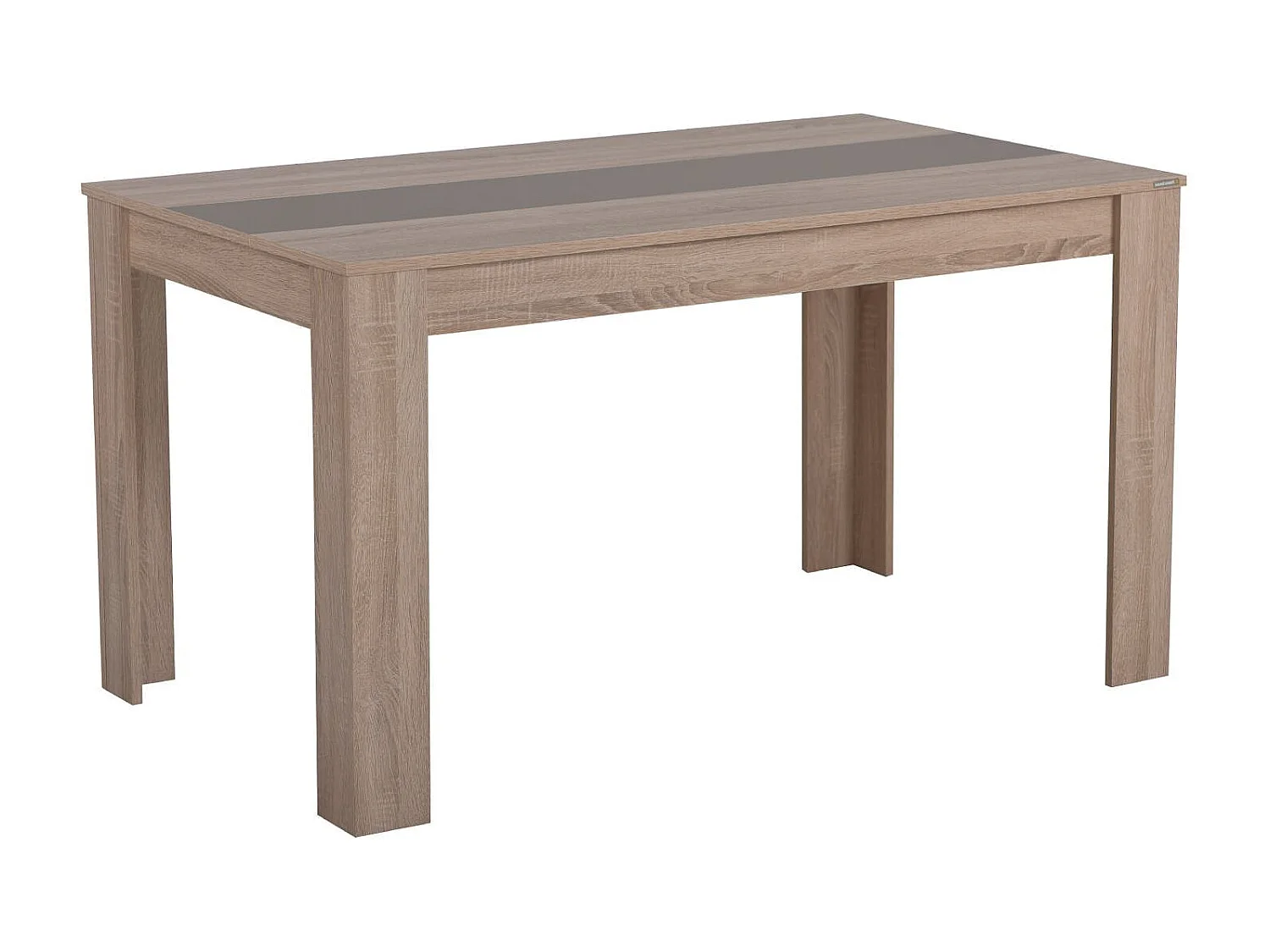 Eettafel 135x80x75 cm wit bruin