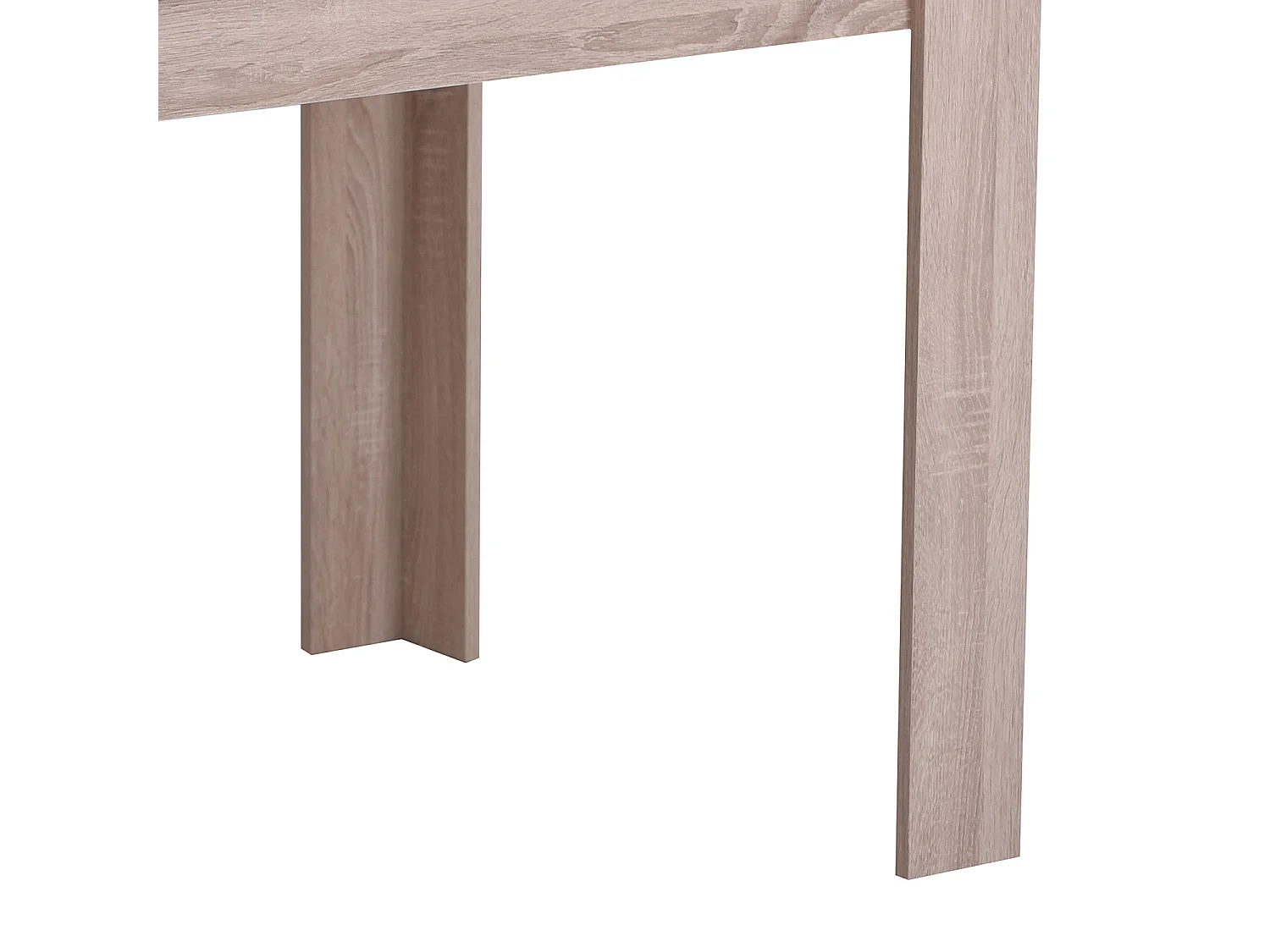 Eettafel 135x80x75 cm wit bruin