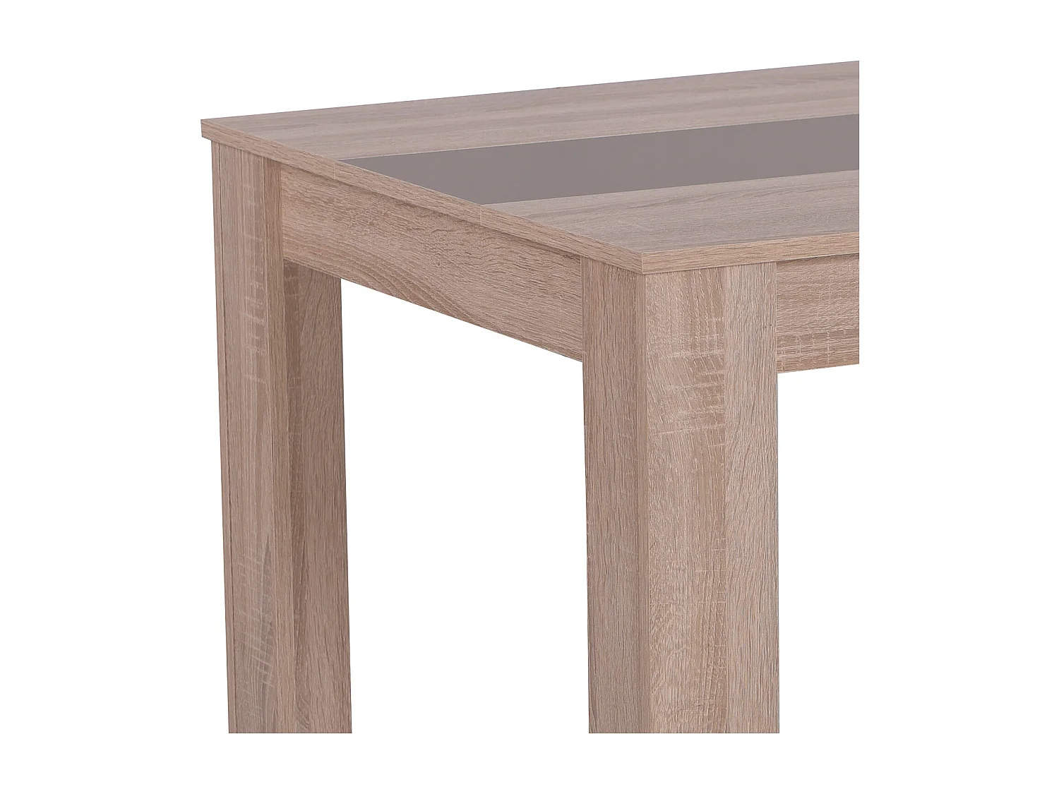 Eettafel 135x80x75 cm wit bruin