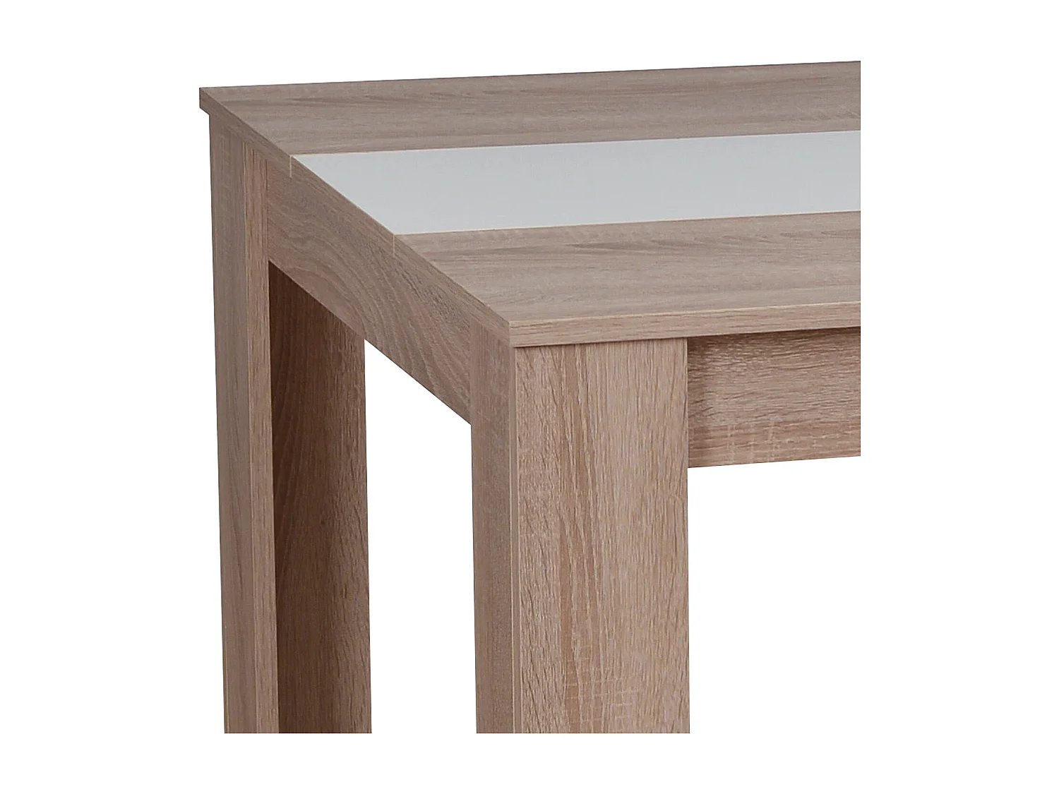 Eettafel 135x80x75 cm wit bruin