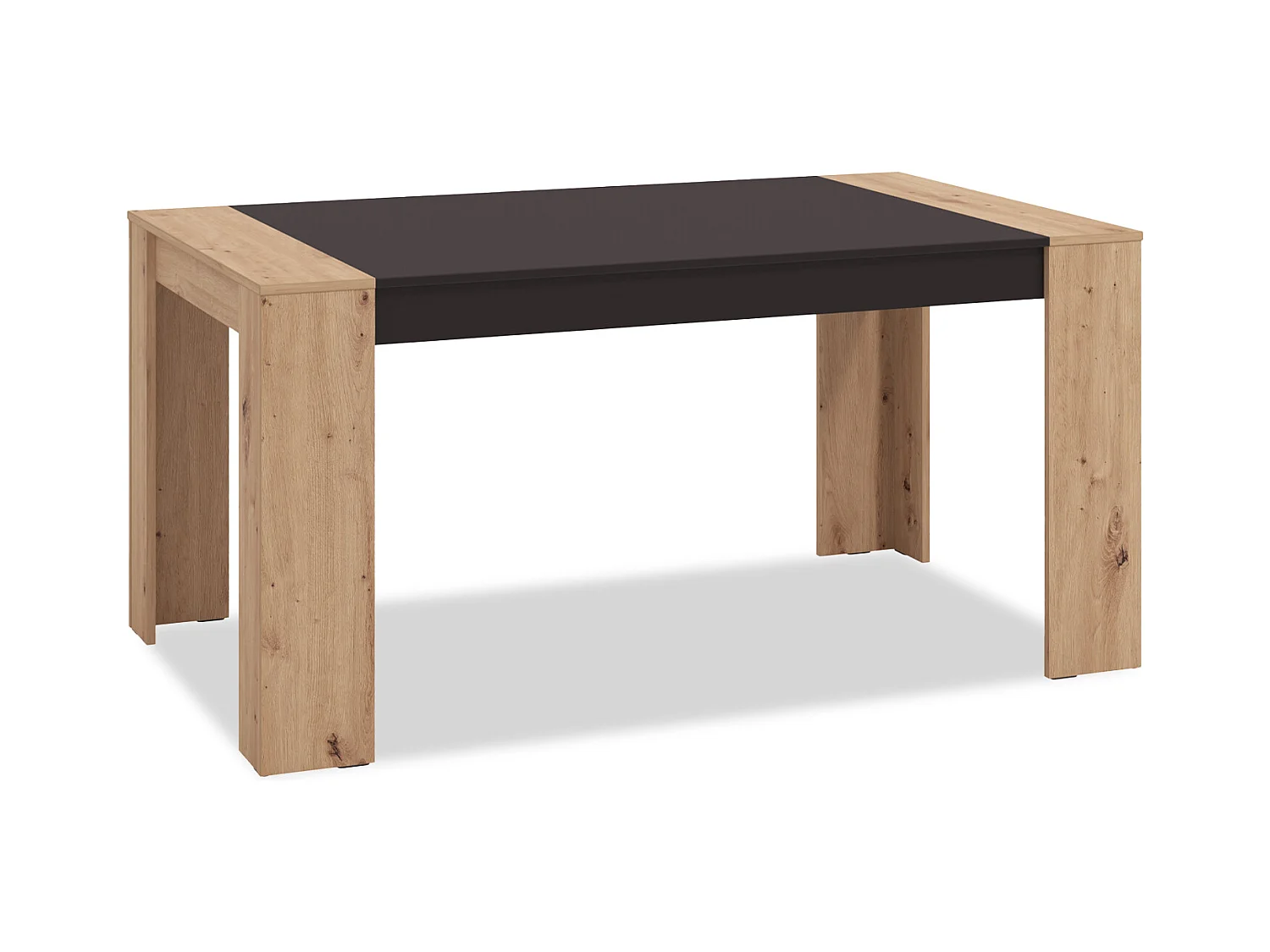 Table à manger 154x90x75 cm naturel noir