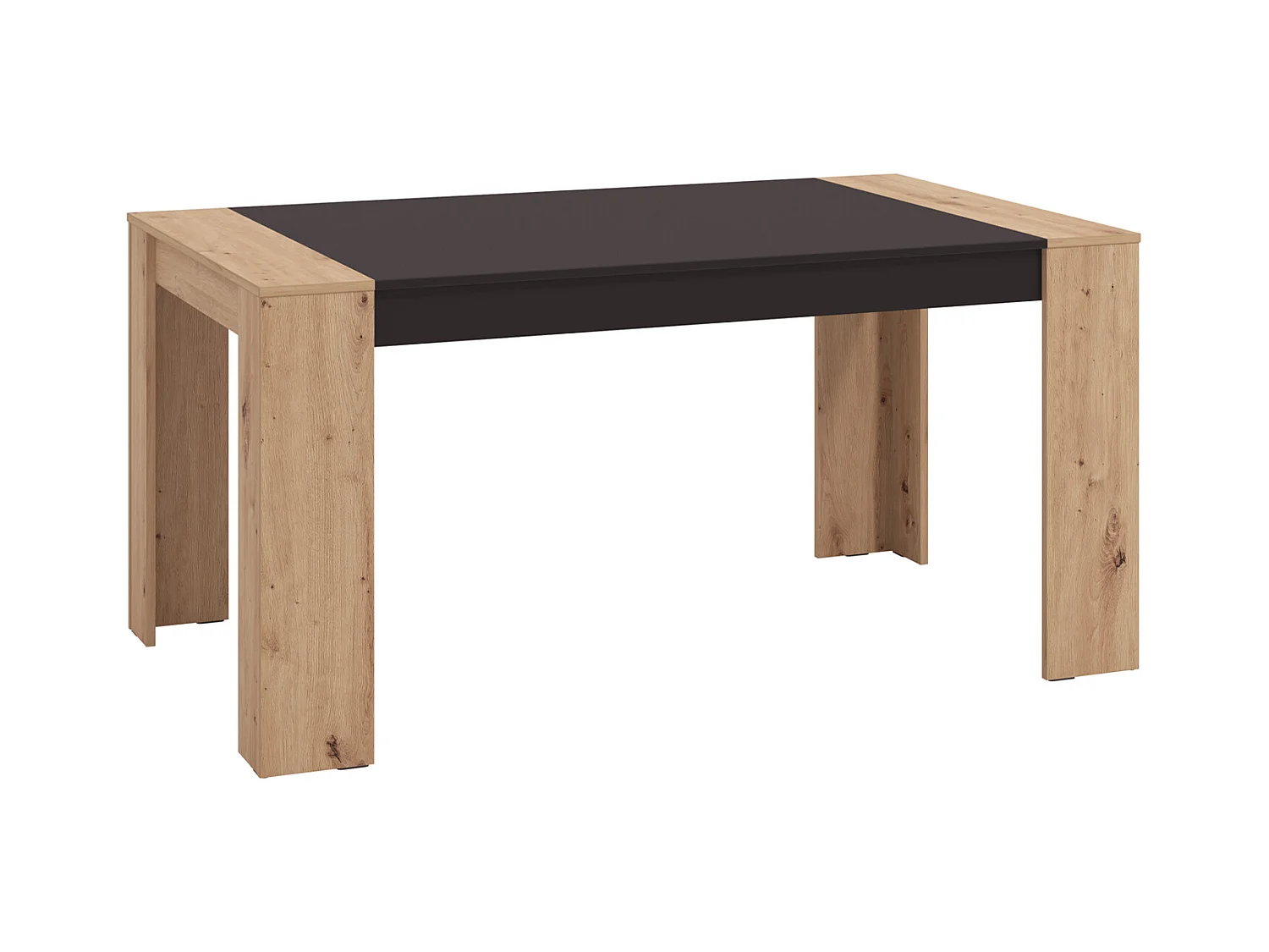Table à manger 154x90x75 cm naturel noir