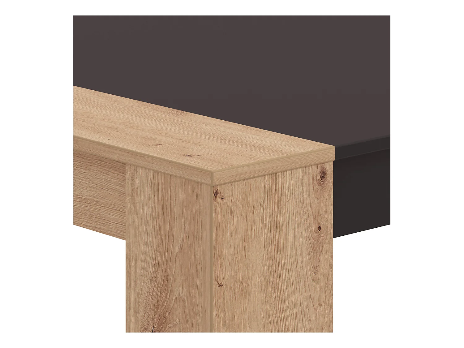 Table à manger 154x90x75 cm naturel noir