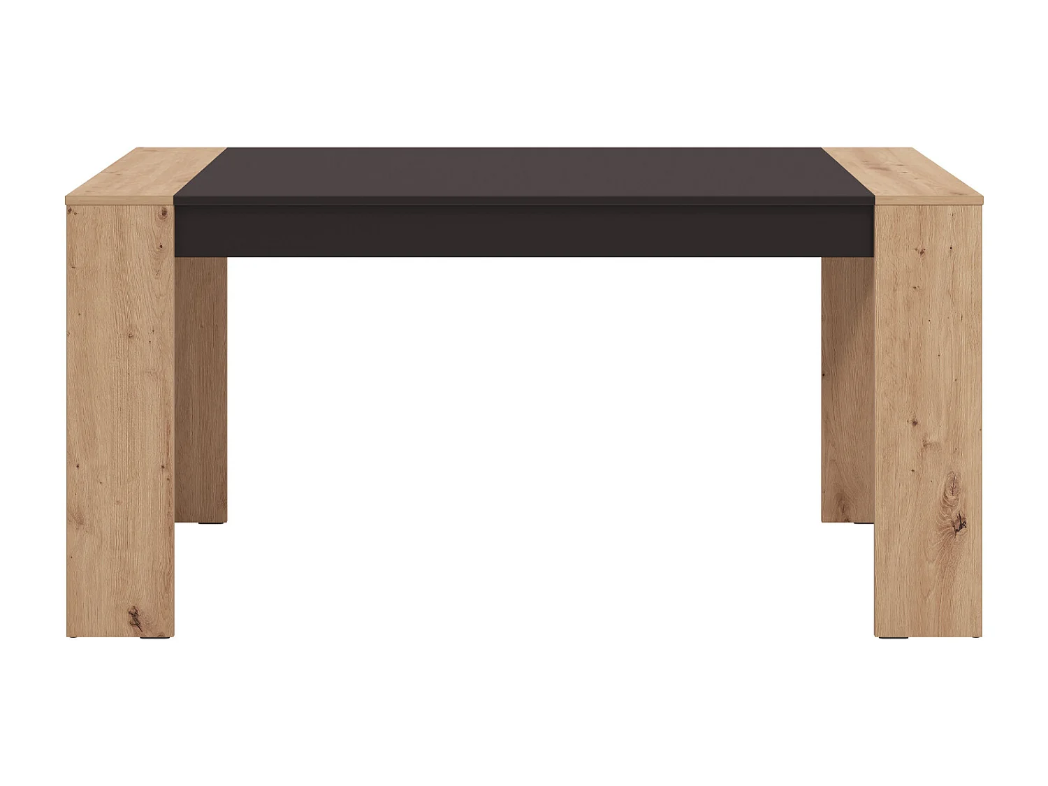 Stół jadalniany 154x90x75 cm naturalny czarny