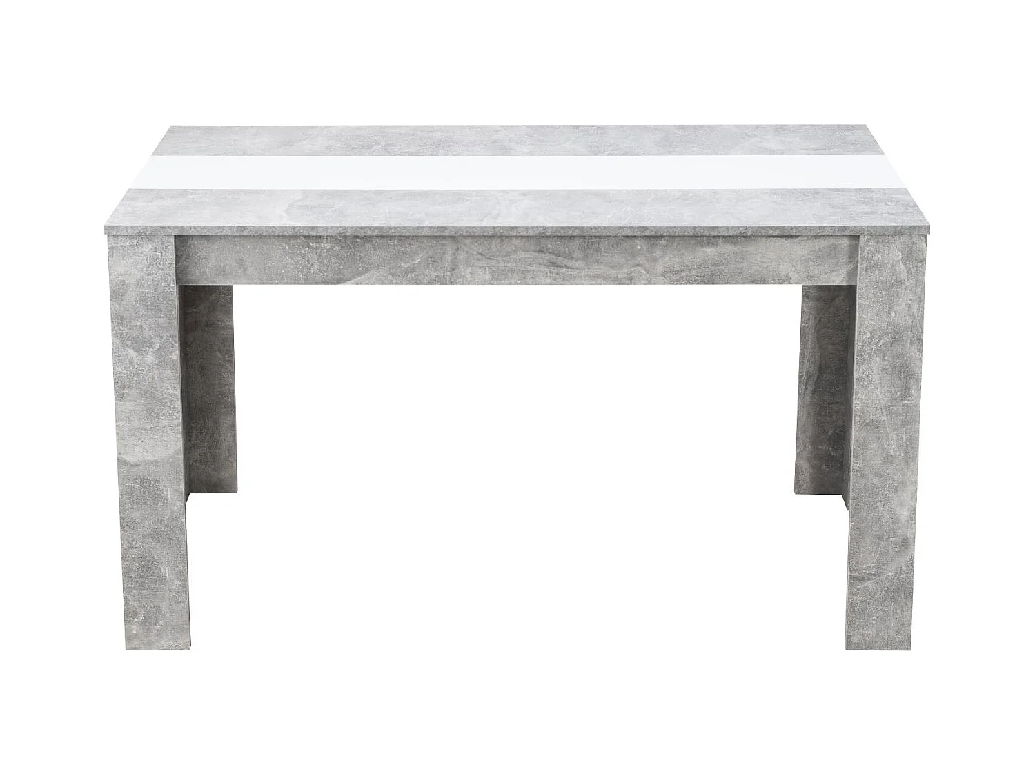 Table à manger 135x80x75 cm gris blanc