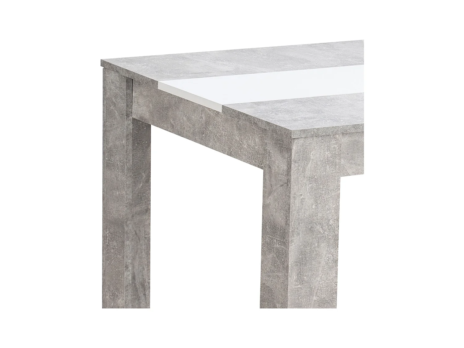 Esstisch 135x80x75 cm grau weiß