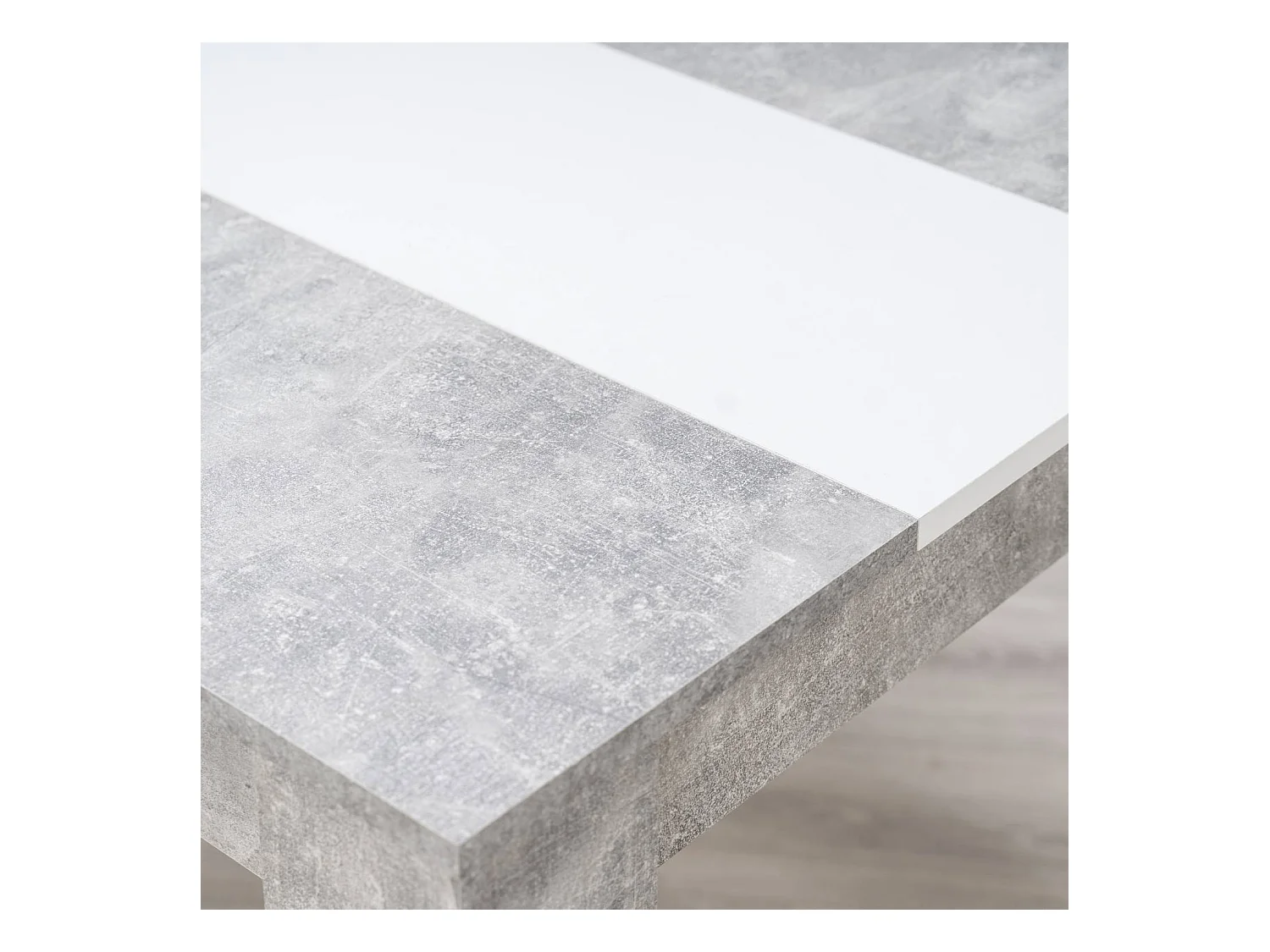 Esstisch 135x80x75 cm grau weiß