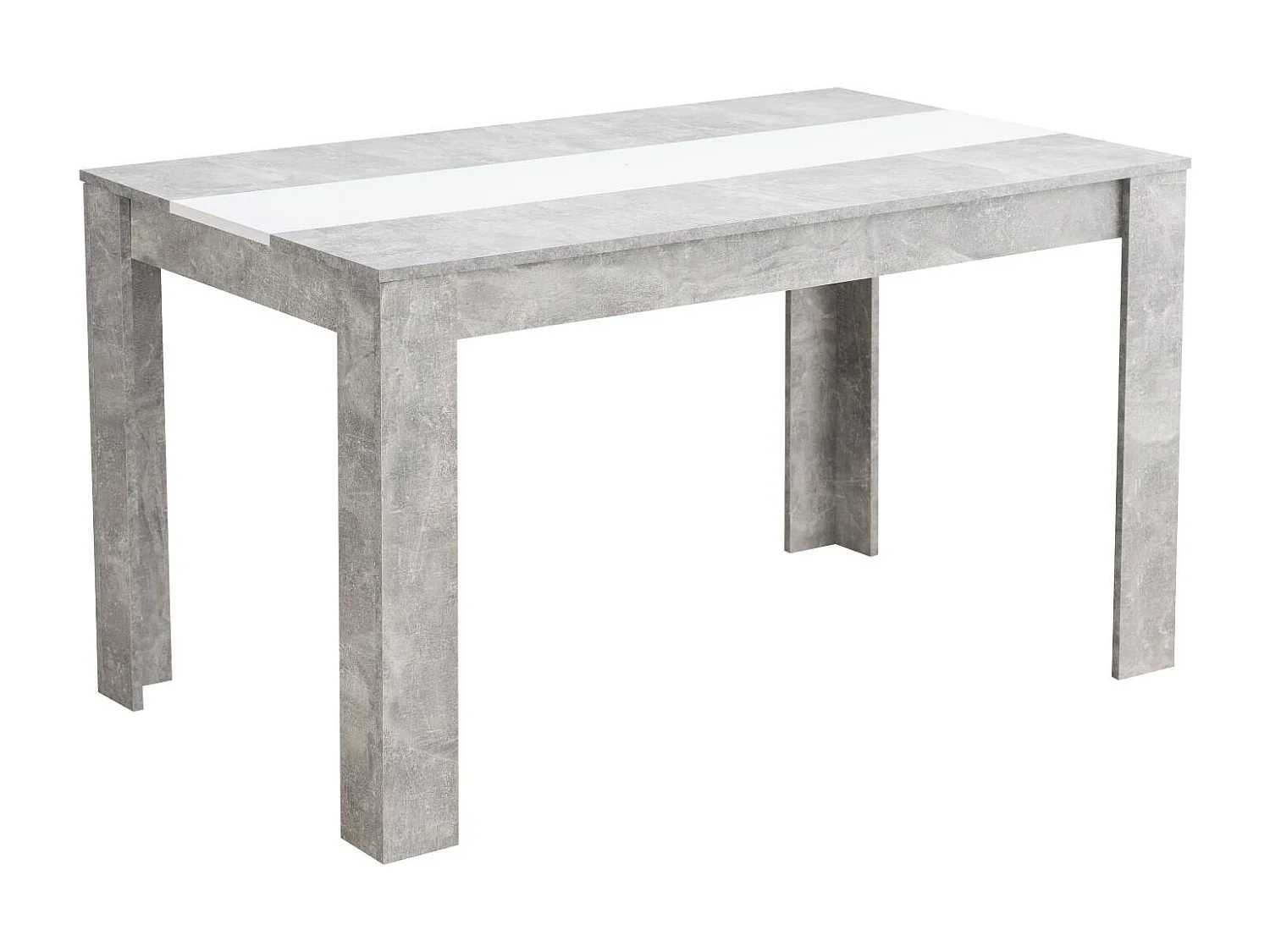 Esstisch 135x80x75 cm grau weiß