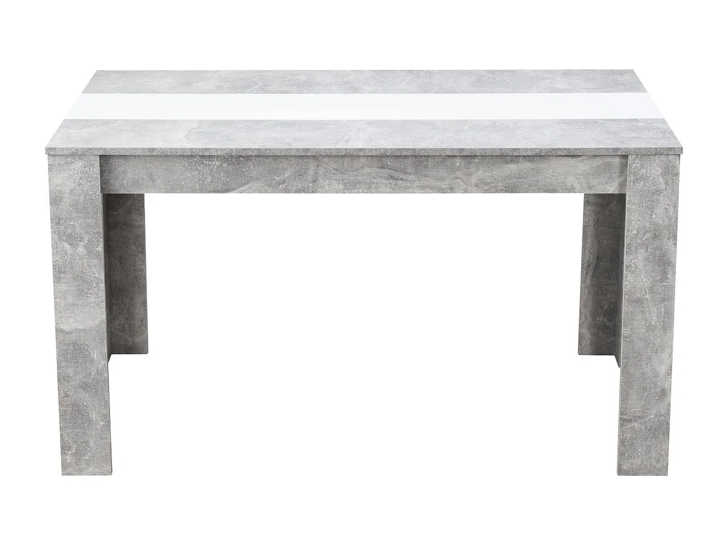 Esstisch 135x80x75 cm grau weiß