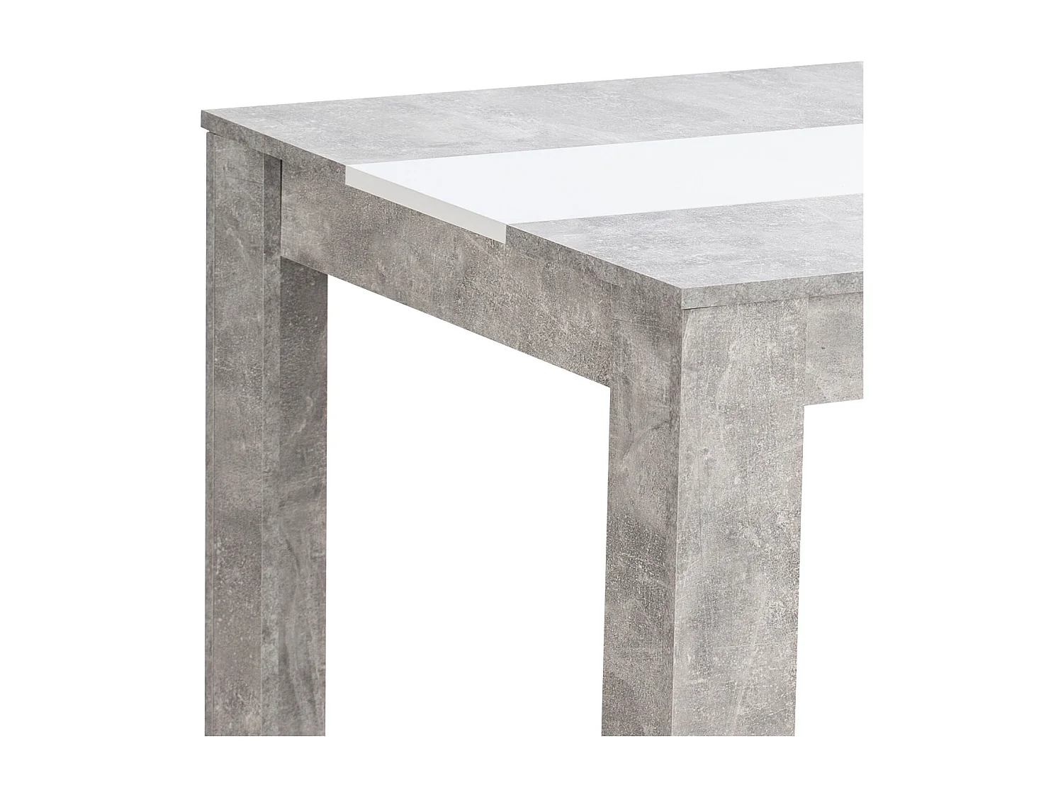 Esstisch 135x80x75 cm grau weiß