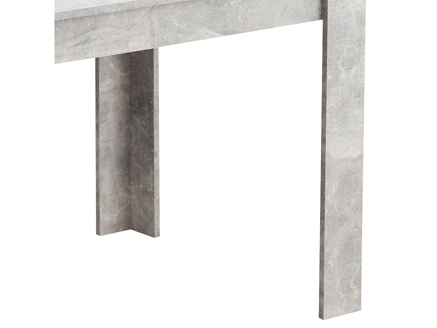 Esstisch 135x80x75 cm grau weiß