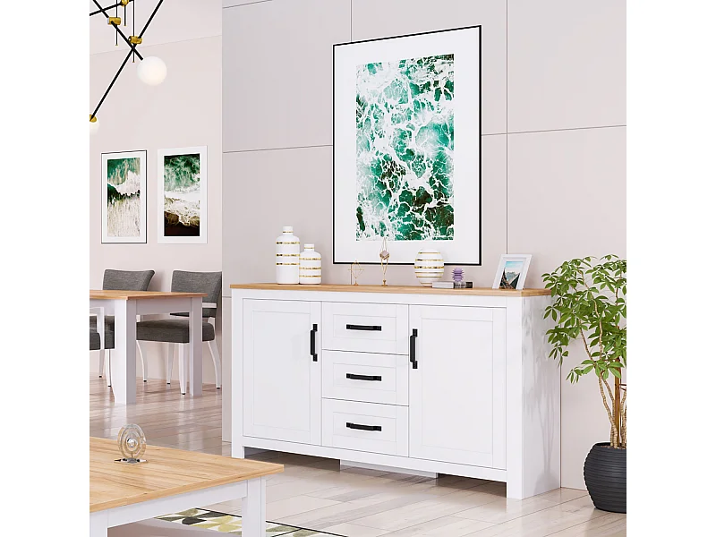 Cómoda 150x89.5x41 cm branca