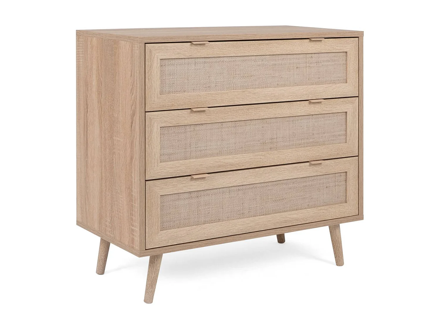 Komoda 80x80x40 cm brązowa Rafia