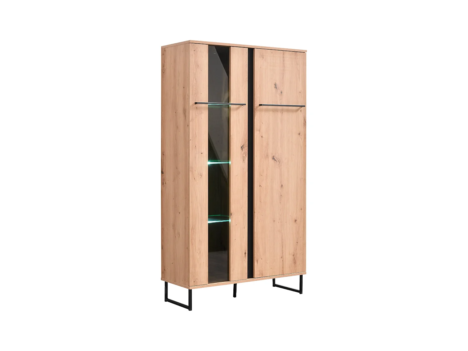 Buffet haut 84,5x153x35 cm Naturel Noir