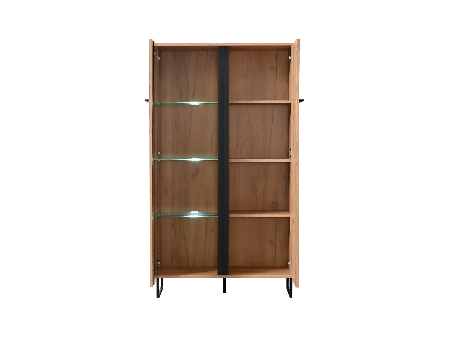 Buffet haut 84,5x153x35 cm Naturel Noir