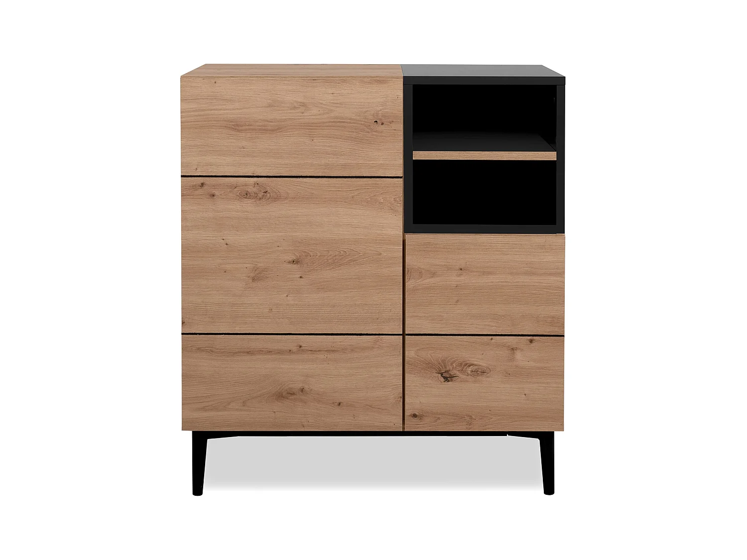 Buffet 80x40x90 cm marron noir