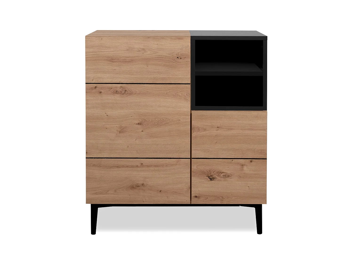 Buffet 80x40x90 cm marron noir