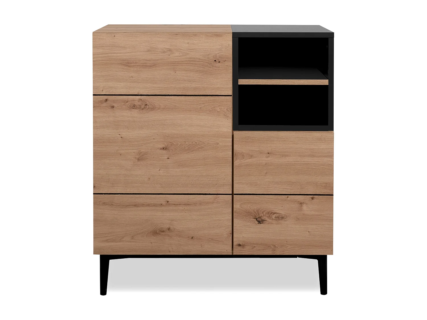 Sideboard 80x40x90 cm braun schwarz