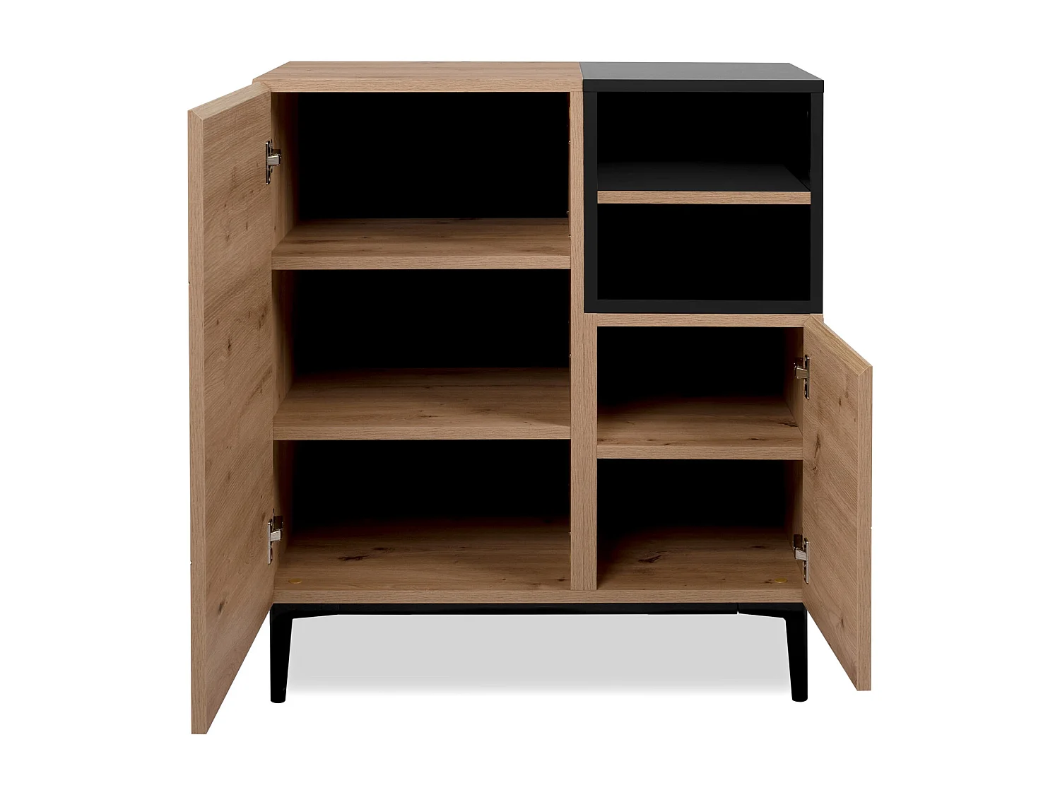 Sideboard 80x40x90 cm braun schwarz