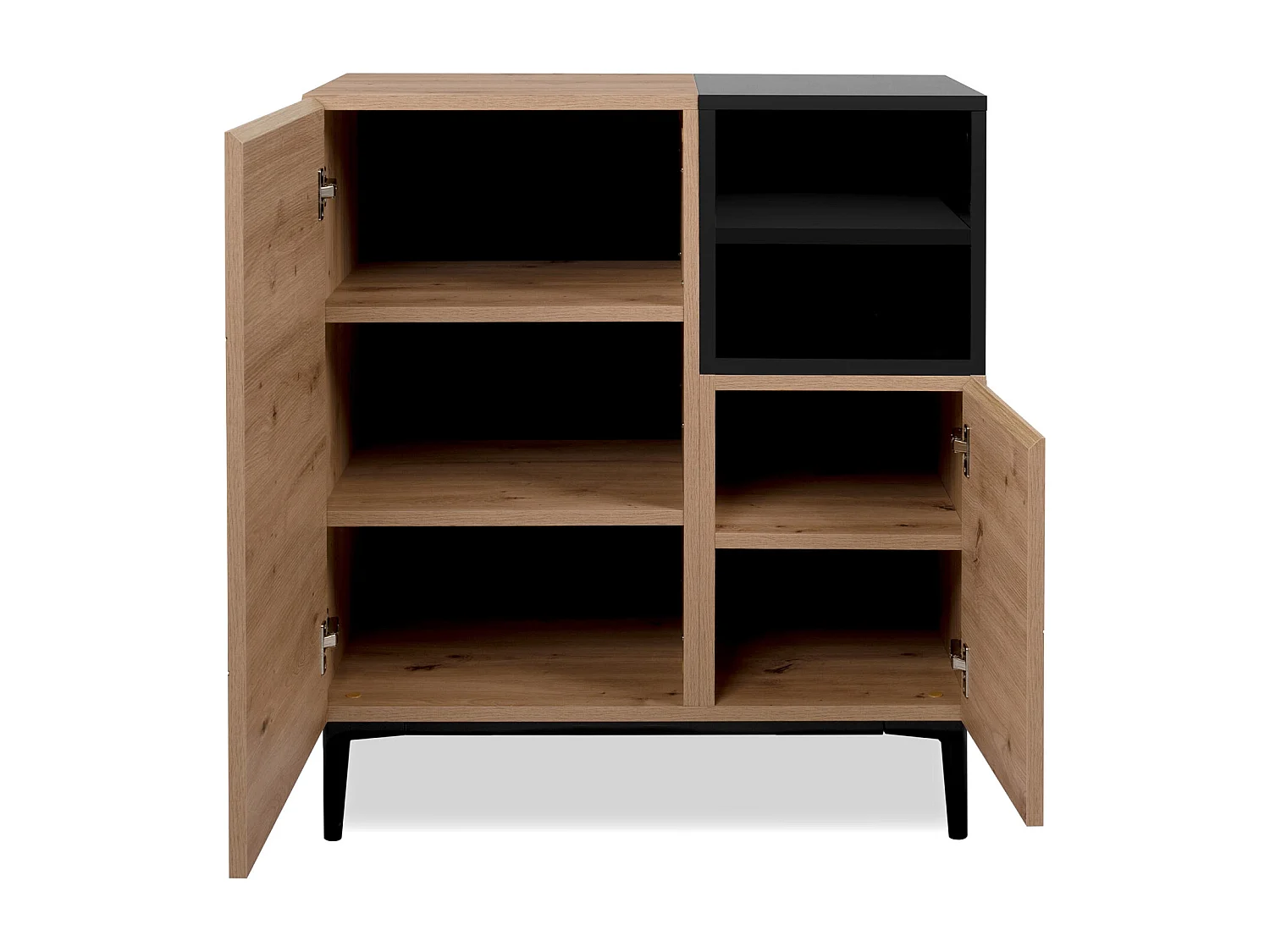 Sideboard 80x40x90 cm braun schwarz