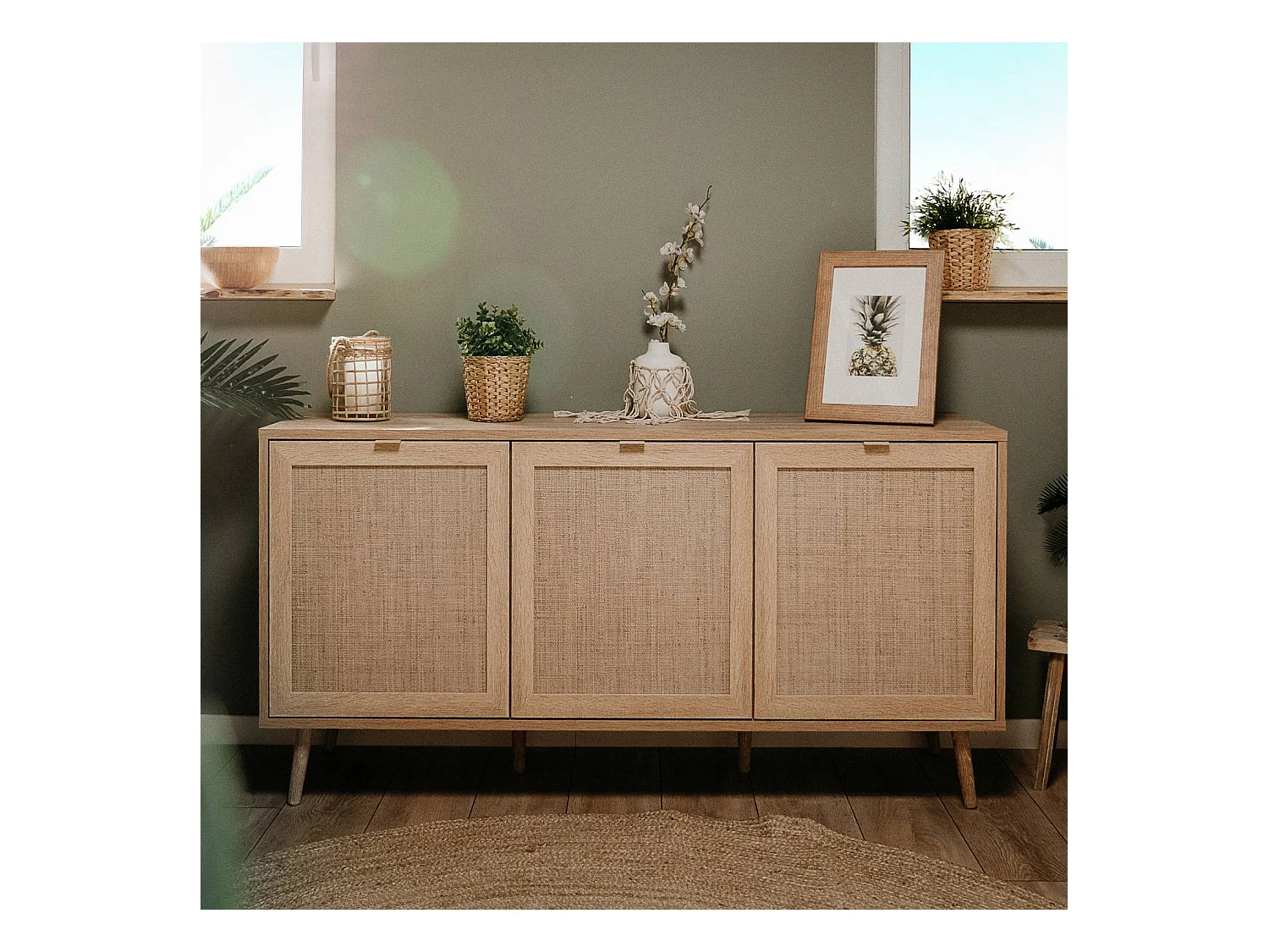 Buffet 150x40x71 cm marron