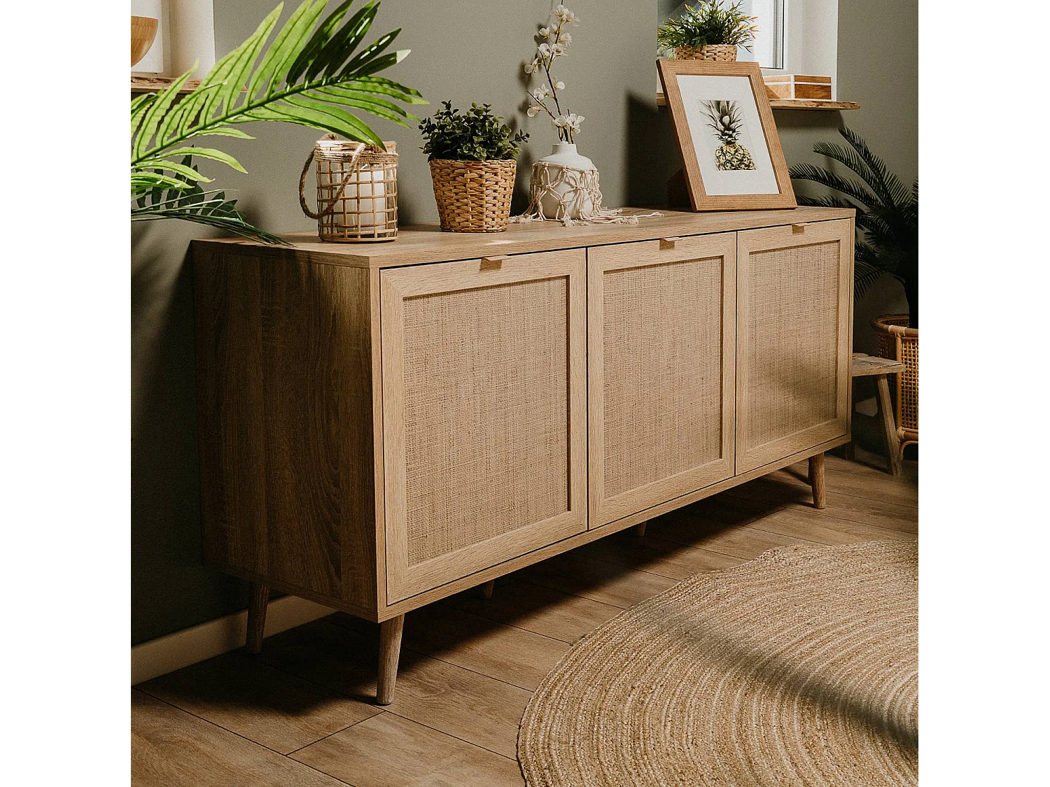 Buffet 150x40x71 cm marron