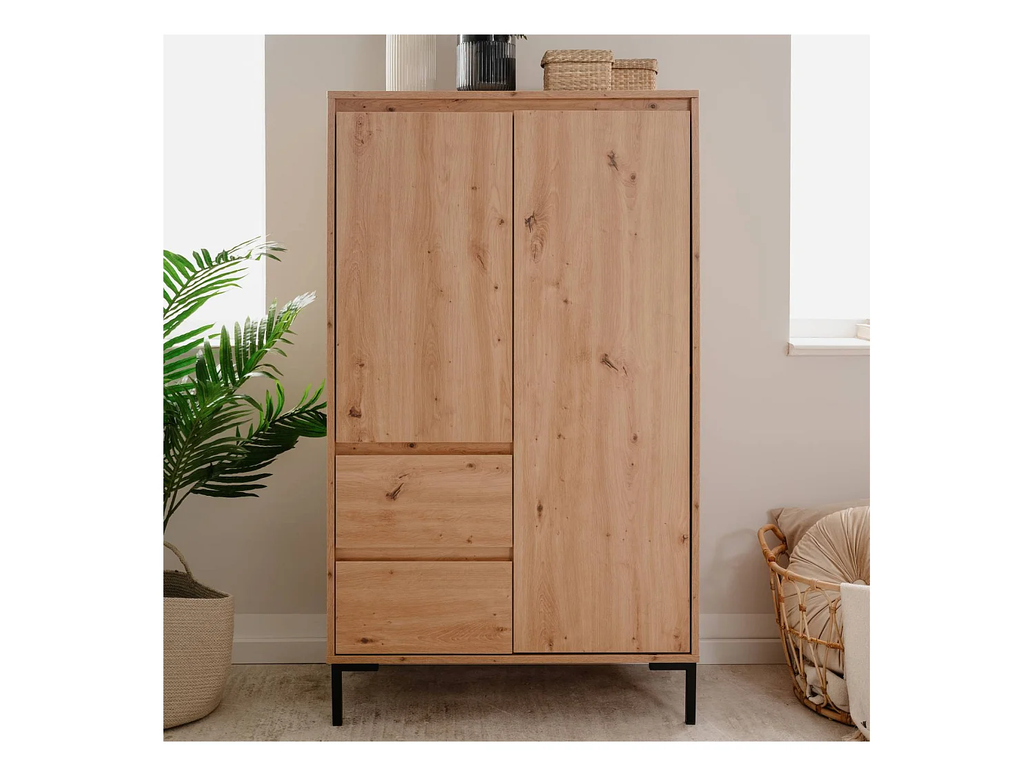 Sideboard 81x139x40 cm Eiche