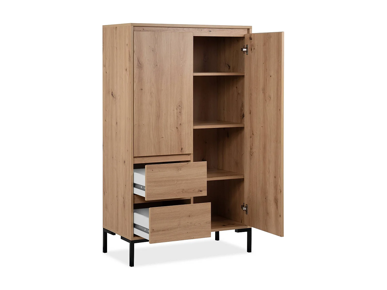 Sideboard 81x139x40 cm Eiche