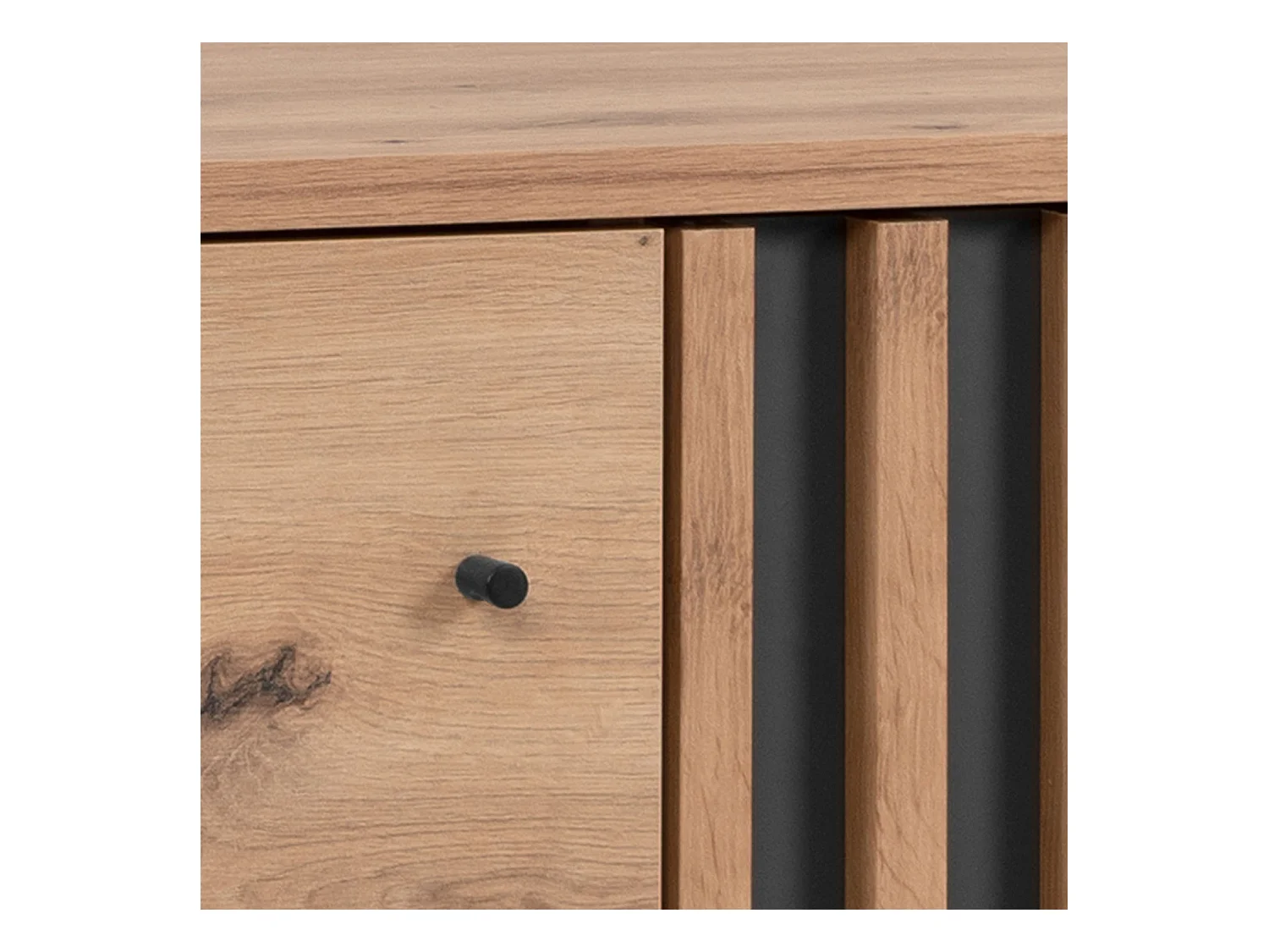 Dressoir 80x85x40 cm Eikenhout Industrieel Design