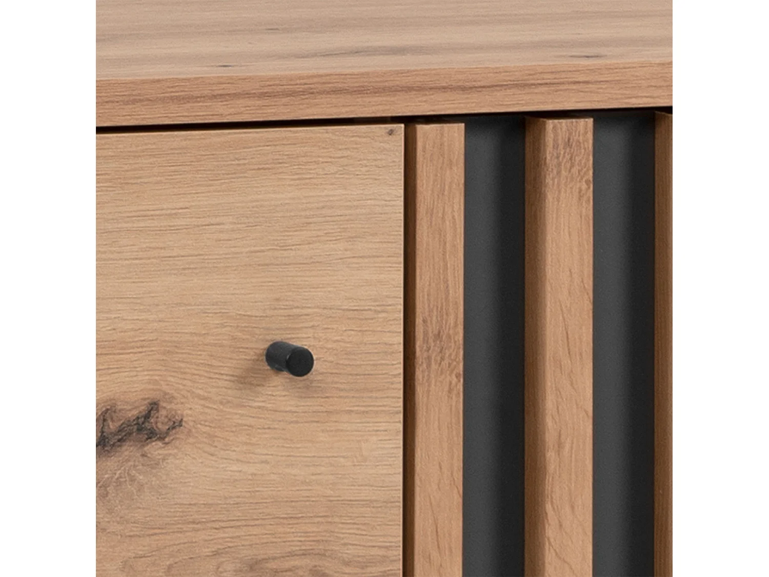 Sideboard 80x85x40 cm Eiche Industrieller Look