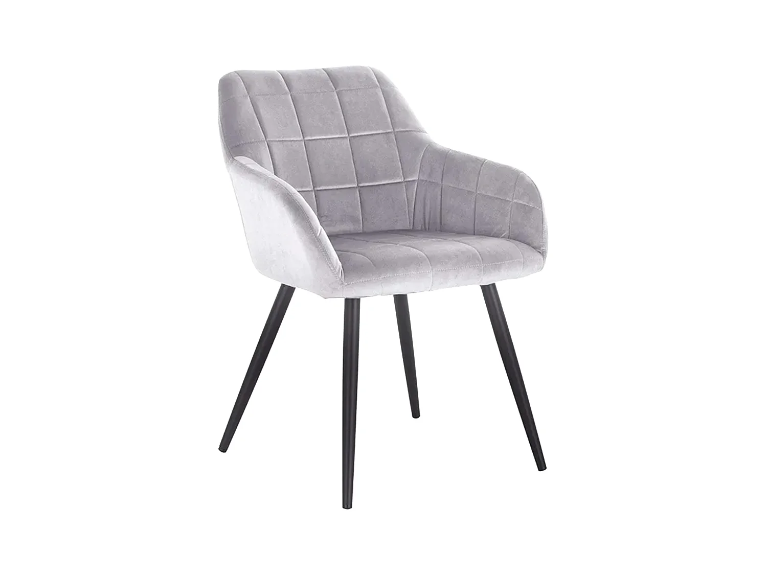 Pack de 2 sillas de 82x61x57 cm tapizadas en terciopelo en color gris Freya