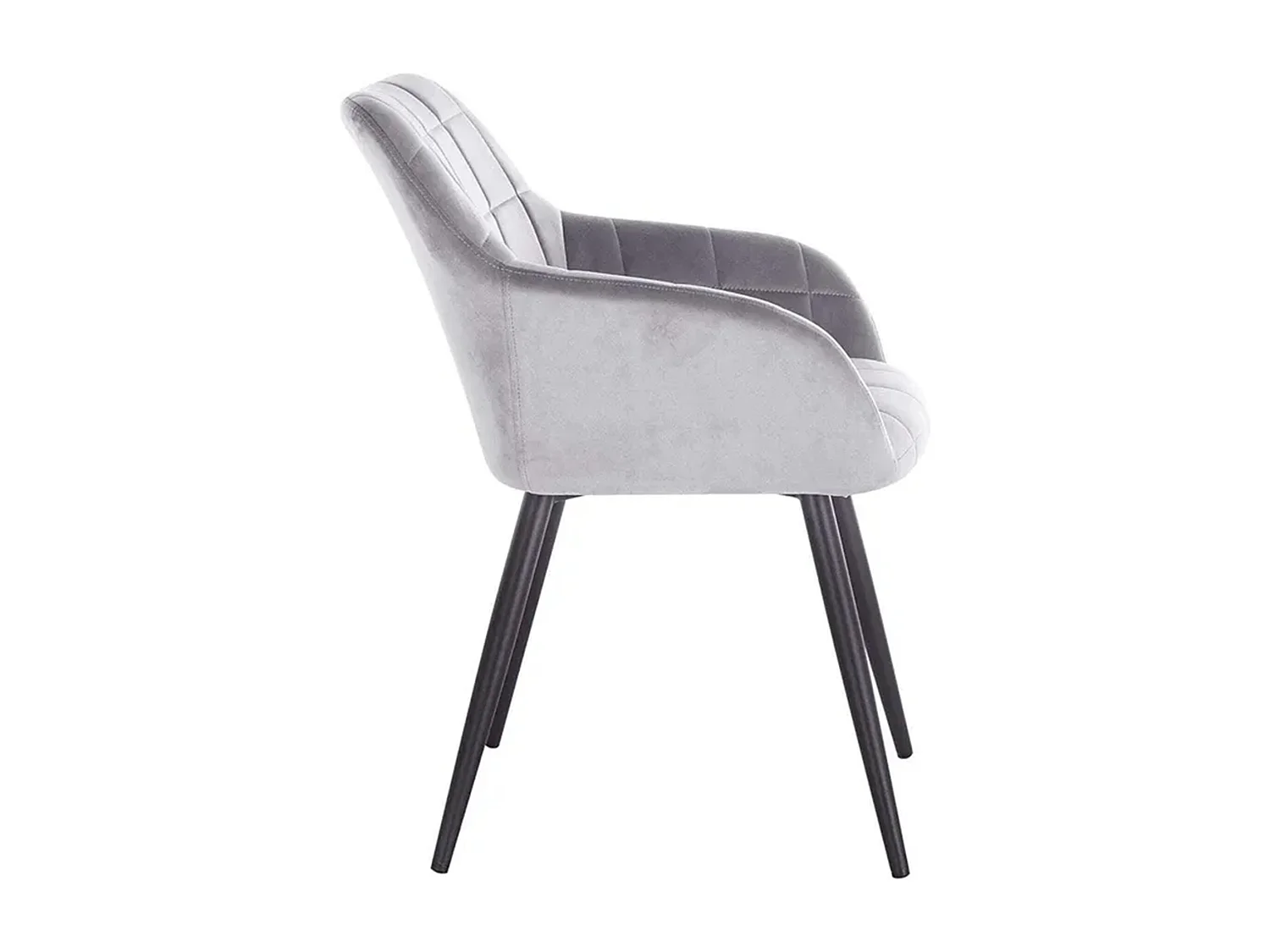 Pack de 2 sillas de 82x61x57 cm tapizadas en terciopelo en color gris Freya