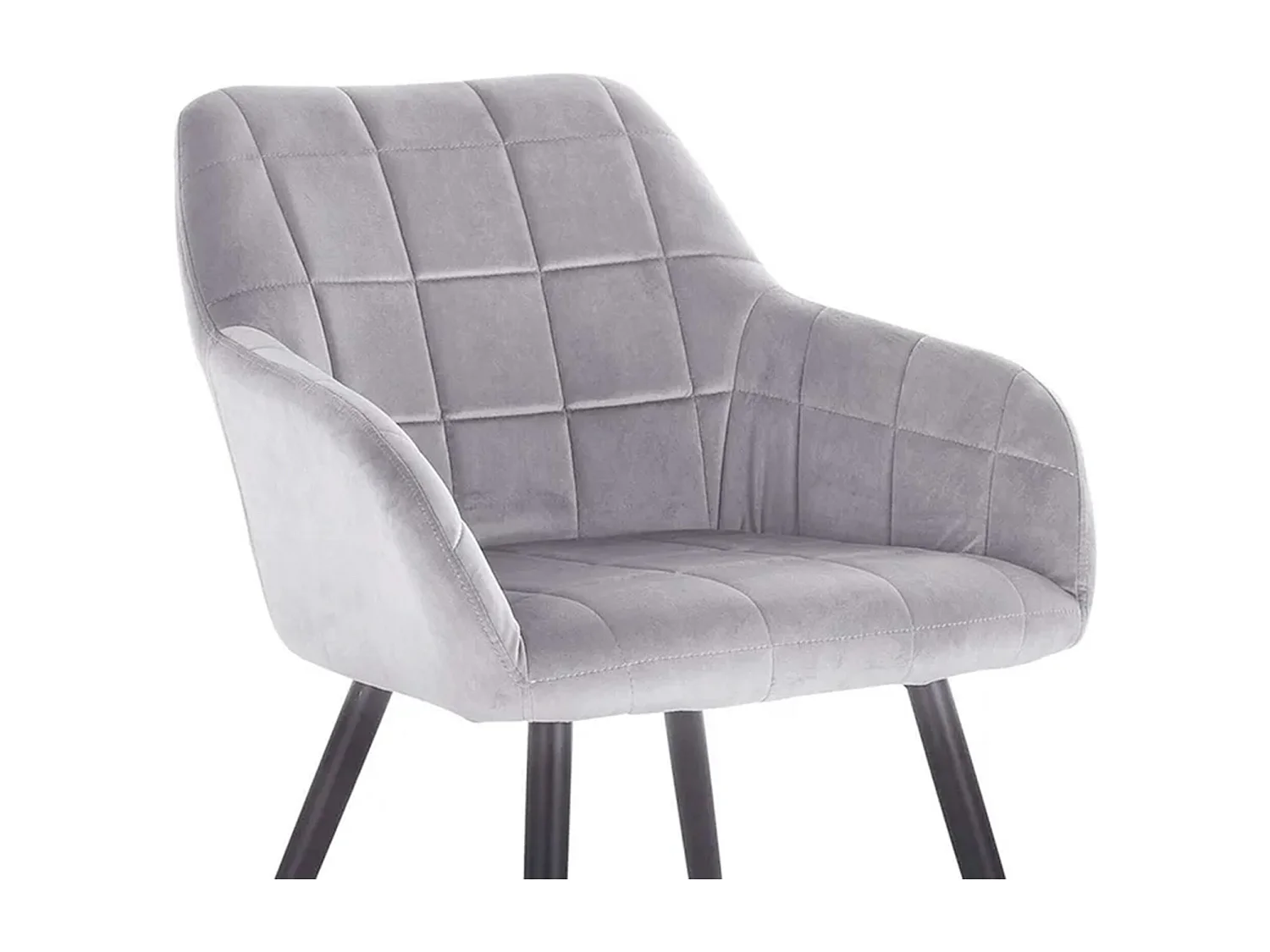 Pack de 2 sillas de 82x61x57 cm tapizadas en terciopelo en color gris Freya