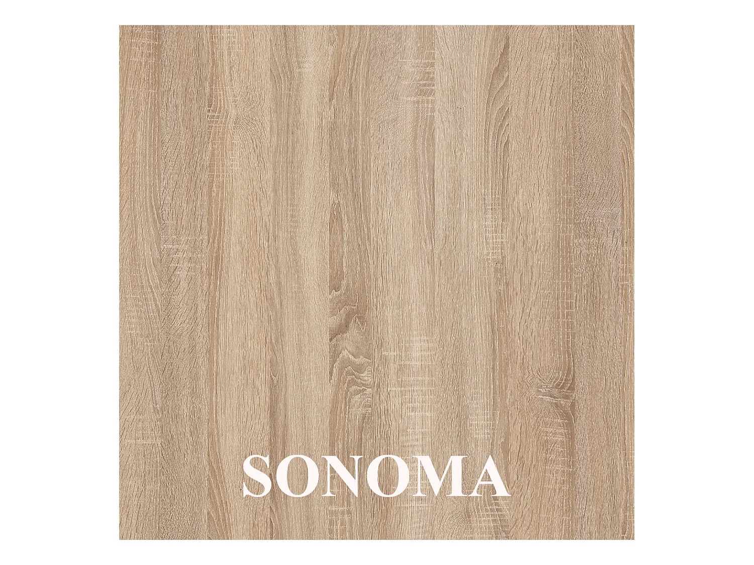 Table de salle à manger rectangulaire CLASSIC, table extensible, dimensions : 140-180X80X78 cm, couleur : SONOMA, avec pieds en bois de couleur blanche