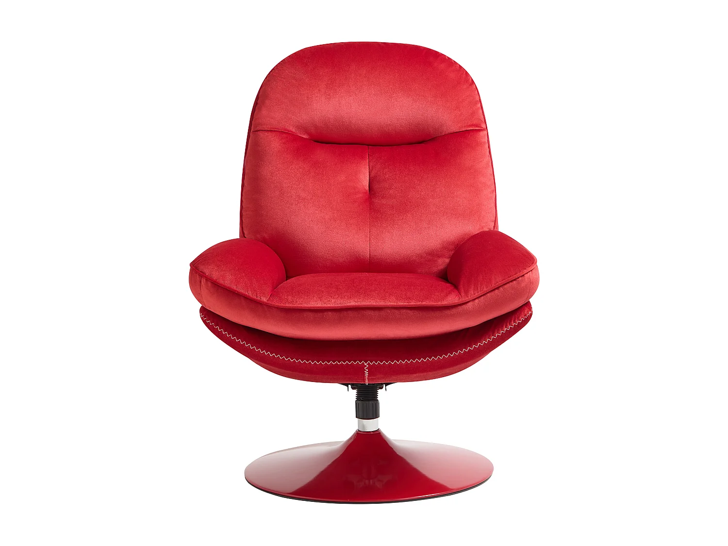Fauteuil pivotant en velours rouge ILMACA