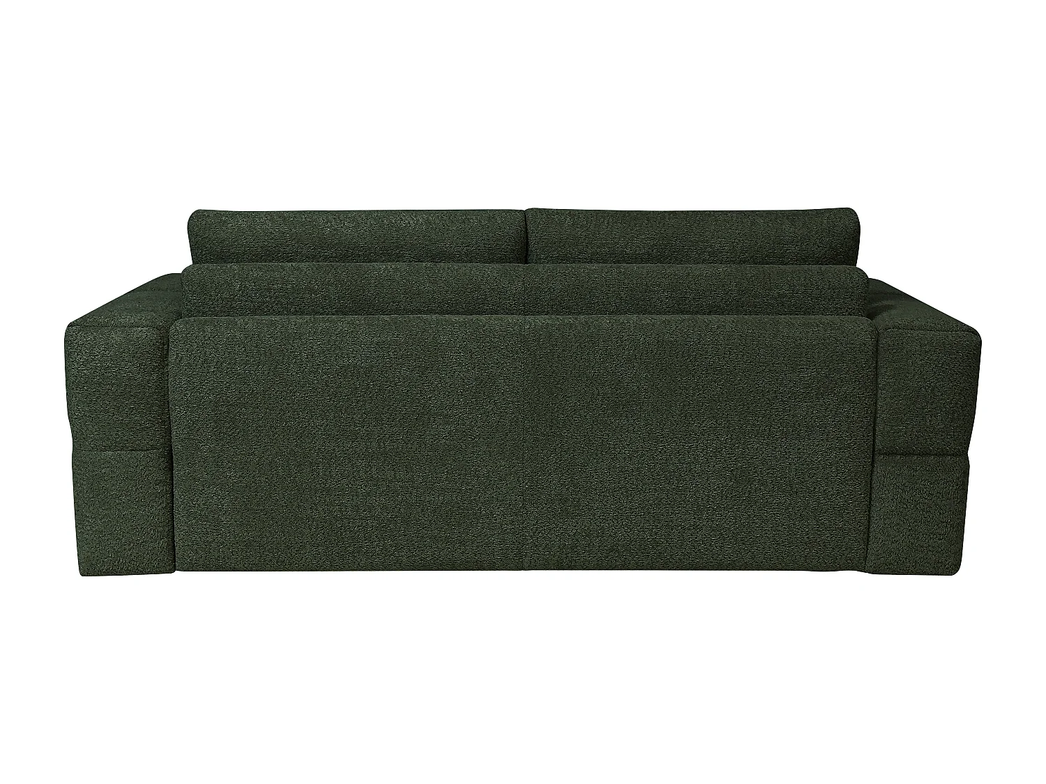 Divano letto 3 posti express Posto letto 140 cm Materasso 13 cm in Tessuto bouclette Verde -  ISSORO