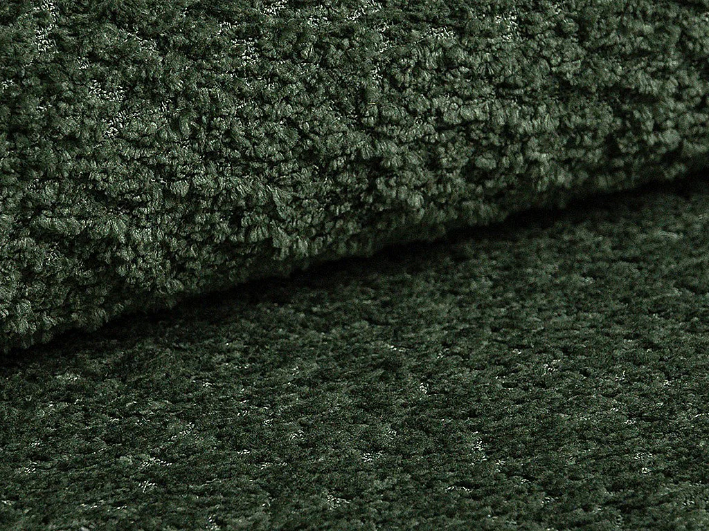 Divano letto 4 posti express Posto letto 160 cm Materasso 16 cm in Tessuto bouclette Verde - ISSORO