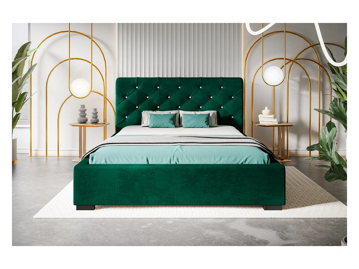 Lit rembourré Boston avec tête de lit, 140x200 cm, lit double avec coffre de rangement et sommier à lattes en bois, similicuir, couleur : blanc