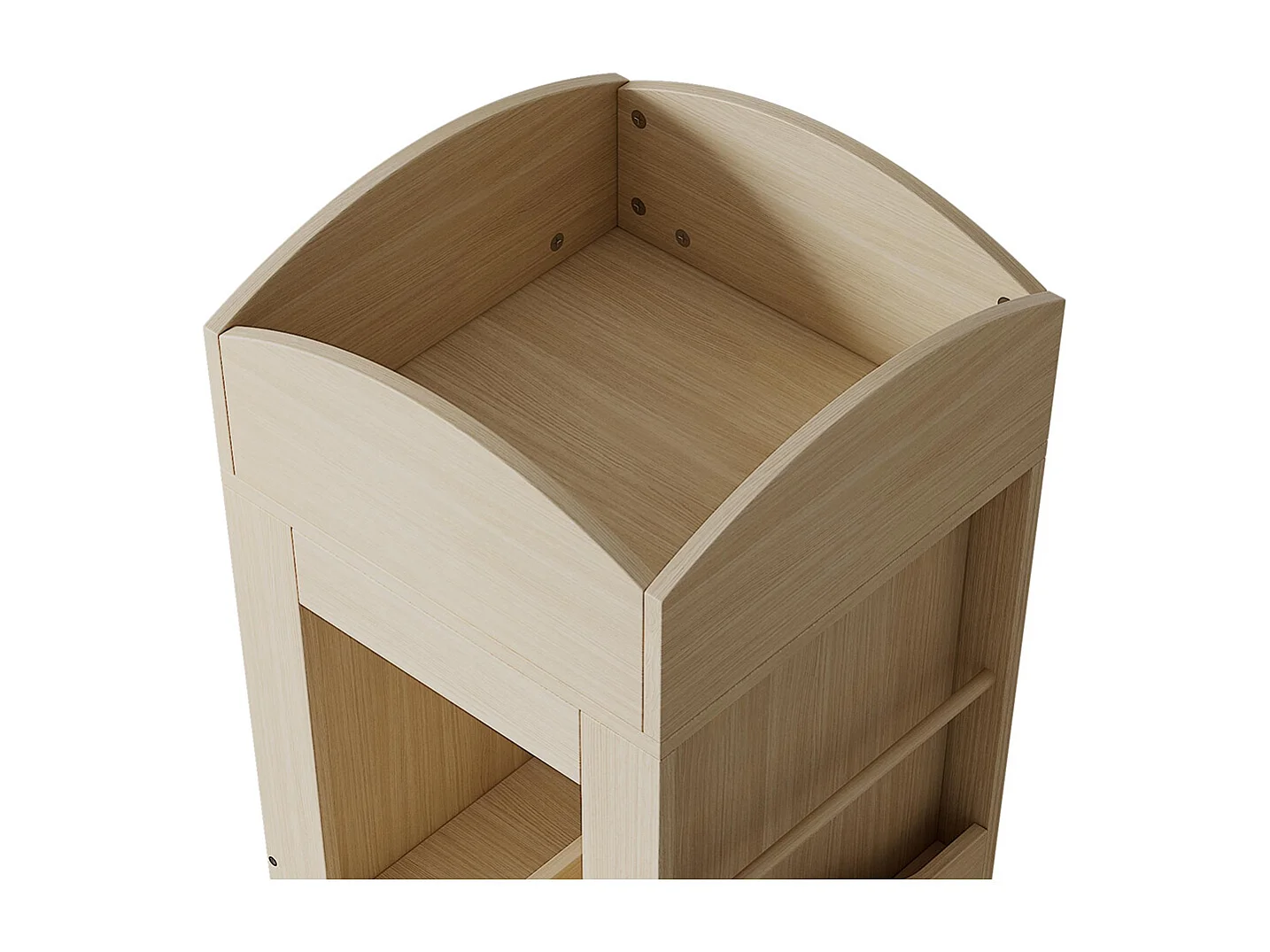 Bibliothèque pivotante étagère pied rotation 360° rangement enfants adultes 4 étagères